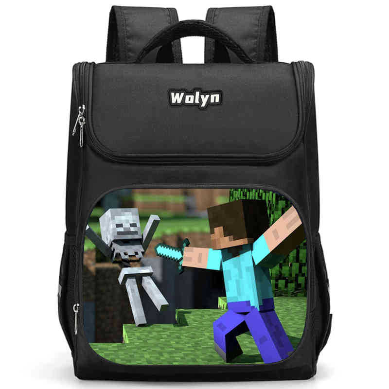 Minecraft Schoolbag Multi-Functional High-Value Spine Protection To Reduce The Burden, A Must-Have Comfortable Backpack For Students
