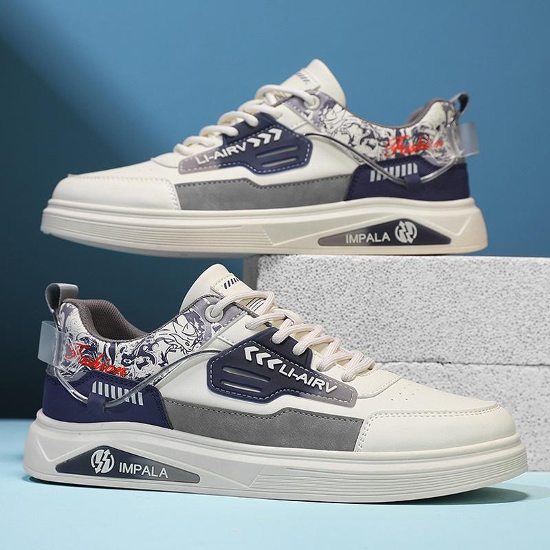 

Чоловіче взуття Весняний модний тренд Шкіряні панельні туфлі Чоловічі 2025 Нові Універсальні Повсякденні Трендові Туфлі Підлітки Студенти 44