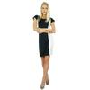 Bimba Women Black and White Bodycon Dress Rayon Knee Length Dress