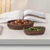 Black Walnut Wooden Boat Bowl & Serving Tray