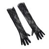 Solid Color Long Gloves Transparent Bridal Gown Accessories Slim Lace Gloves  Party