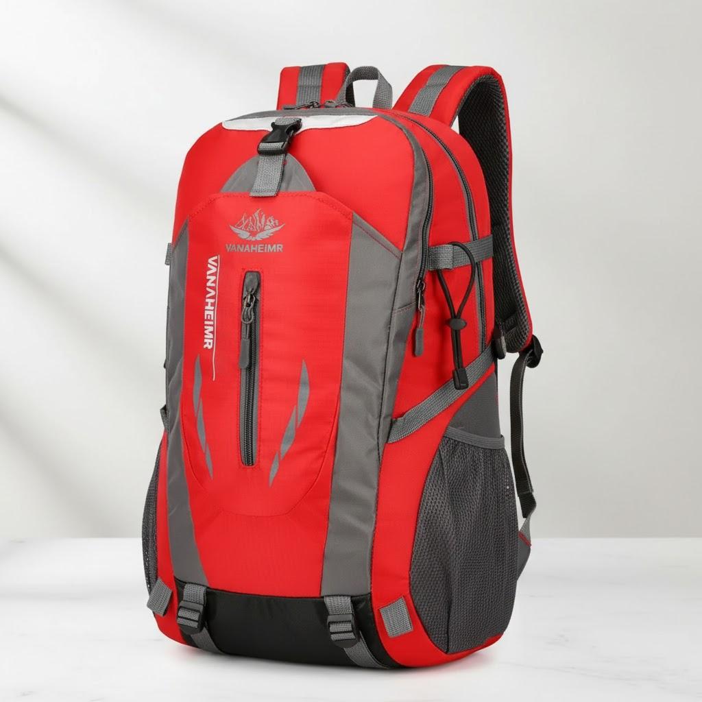 

40L Lightweight Hiking Backpack Waterproof Travel Mountaineering Climbing Rucksack Men Sport Bags червоний