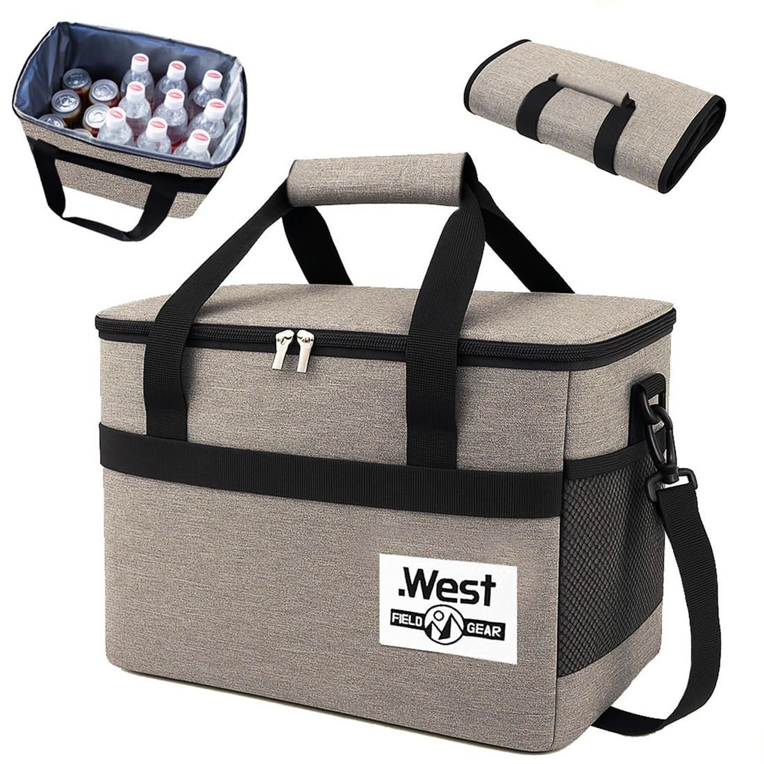 

Cooler Box by Outdoor Large Capacity 20L Insulation Cooler Bag Thermal Insulation Foldable Cooler Bag Small [Recommended Guide] 4-Layer (Gray) сірий колір