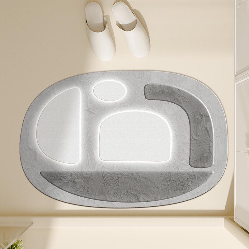 Quick-Dry Diatomaceous Earth Bathroom Mat - Water-Absorbing, Easy-Clean Foot Mat for Toilets