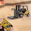 2.4G 1/64 App Remote Control Alloy Forklift Truck Mini Speed-Regulating Car With Music Led Lights Engineer Vehicle Desktop Toys