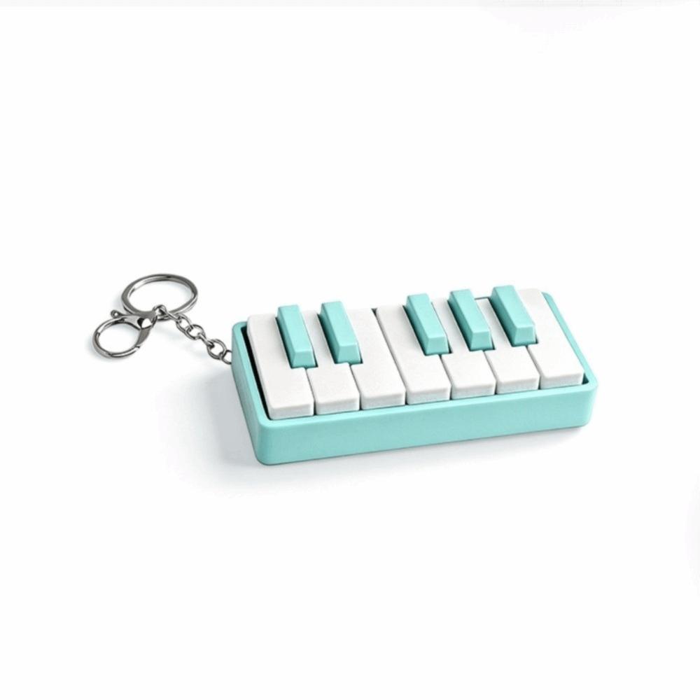 Mechanical Touch Piano Key Keychain Portable Size 3D Printed Piano Toy  Daily Bag Decoration