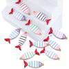 2pcs 6pcs Stainless Steel Enamel Stripe Fish Red Fish  Tail Charms Animal Pendant Base for DIY Earring Necklace Jewelry Findings