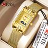 Fashion Ofns 1633 Elegant Ladies Quartz Wristwatch Water Resistant Mesh Bracelet Casual Business Watches For Woman Reloj Mujer