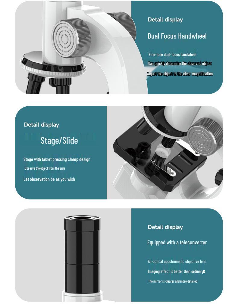 HD Optical Microscope Science Set for Students – Ideal for Biology Experiments and Children's Science Education