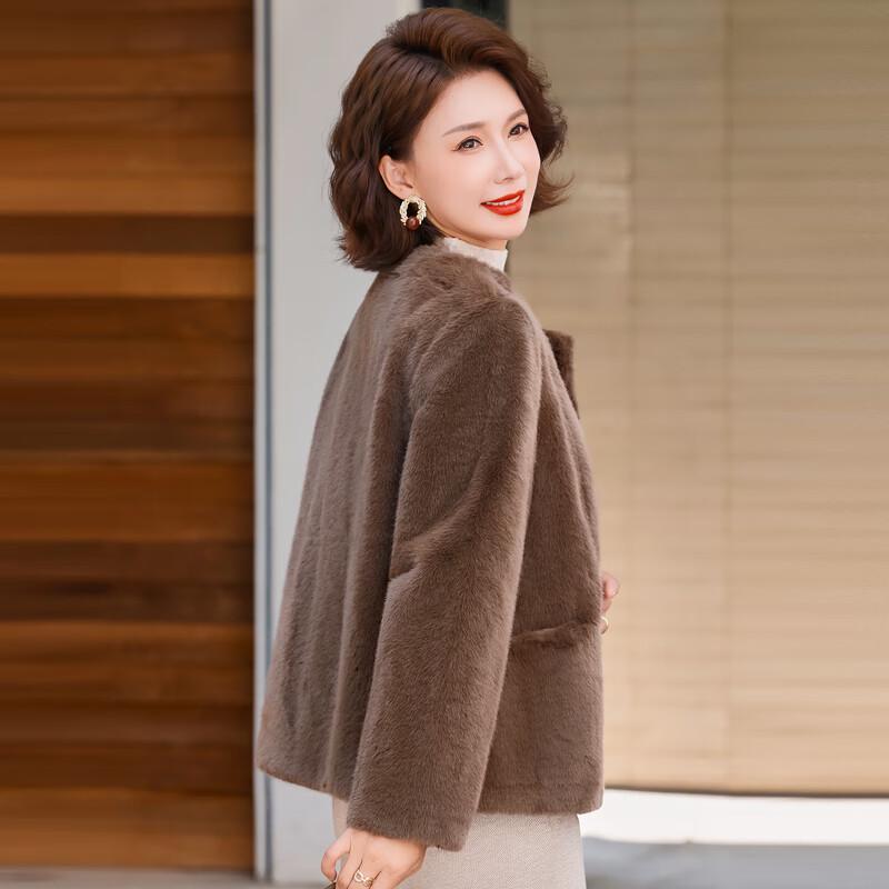 Elegant Faux Mink Fleece Winter Coat