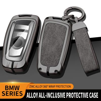 Zinc Alloy Leather Car Key Case Shell Cover For Bmw F20 F30 G20 F31 F34 F10 G30 F11 X3 F25 X4 I3 M3 M4 1 3 5 Series Accessories