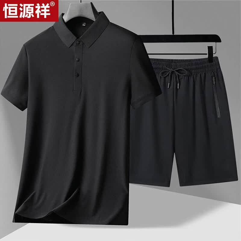 Hengyuanxiang Men's Summer Casual Two-Piece Set
