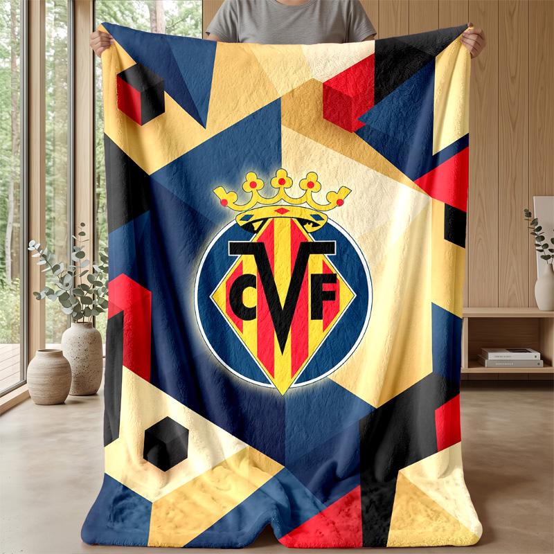 Villarreal FC Soft Flannel Fleece Blanket Lightweight Cozy Warm Throw Blanket For Sofa Bed Home Decor