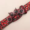 Women's Men's Oversized Belt Leopard Print Rhinestones Embellished Rivets Accent Western Girdle for Hip Hop Event