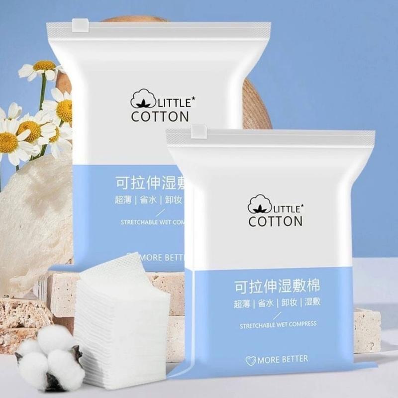200 Pieces Disposable Stretchable Cleansing Makeup Cotton Wipes Thin Makeup Remover Pads Facial Cleansing Paper Make Up Tools
