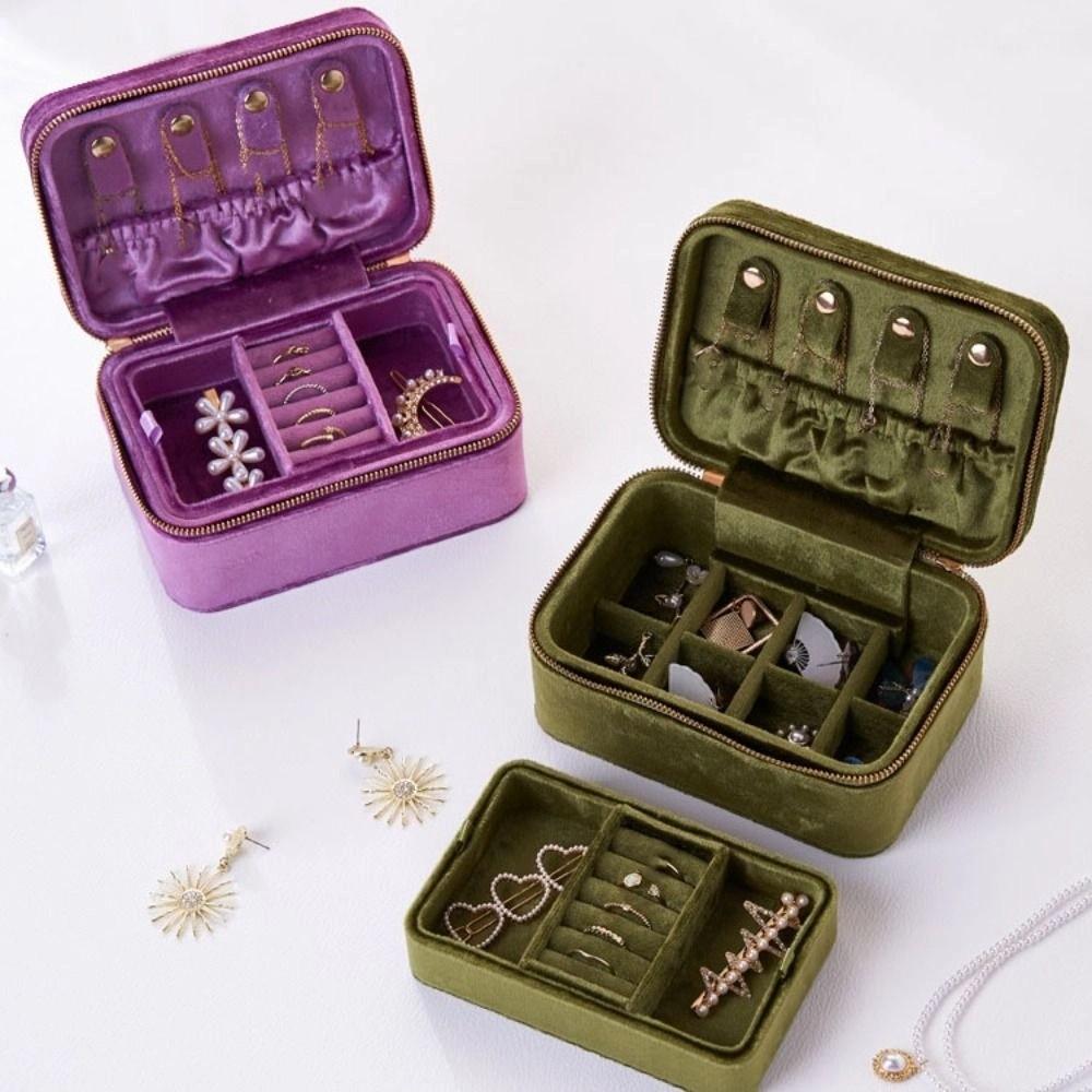 Rings Necklace Velvet Jewelry Holder Detachable Jewelry Storage Case Jewelry Packing Bag Outdoors