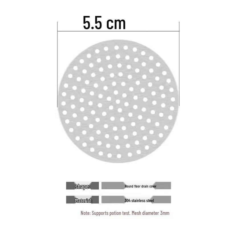 304 Stainless Steel Square Mesh Drain Cover - Anti-Clog Sink and Bathroom Hair Trap