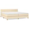 Maison Exclusive - Sommier à lattes de lit avec matelas Crème 200x200 cm Tissu