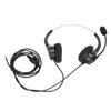 RJ9 Telephone Headset Corded Binaural Phone Headphone with Noise Cancelling Mic for Call Center Customer Service