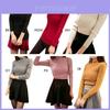 Elegant Women's Long Sleeve Knitted Sweater Turtleneck Jumper Slim Fit Pullover