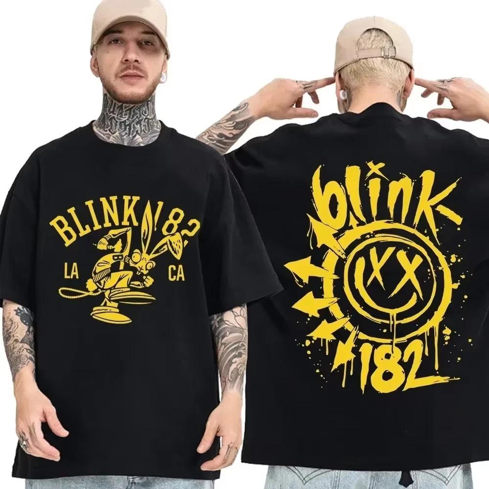 2026 New Blink 182 World Tour Fashion T-shirt Round Neck Follower Gifts for Men and Women Top Cotton T-shirt Blink 182 Tshirt 4XL
