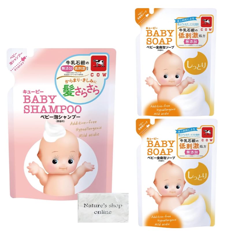 

Сменный блок детского шампуня-пены Kewpie 300 мл x 1 шт. Сменный блок детского мыла Kewpie Moist для всего тела 350 мл без запаха x 2 шт. Набор из 3 предметов с бонусом