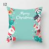 Christmas Cartoon Santa Claus Elk Penguin Decorative Pattern Pillow Case Bedroom Living Room Sofa Cinema Car Throw Pillow Case
