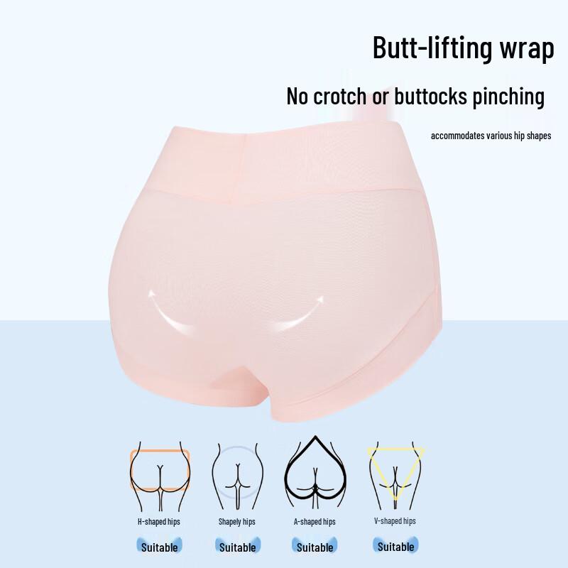 Tingmei Women's High-Waist Tummy Control Cotton Briefs