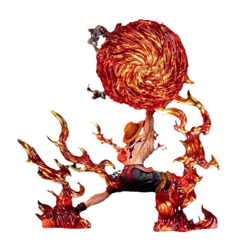 26cm One Piece Anime Figure Fire Fist Portgas·D· Ace Combat Form Action Figures GK Model Pvc Toys Children Christma Gifts