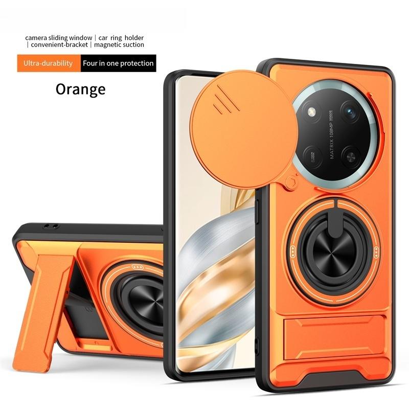 Armor Funda For Honor Magic7 Lite 5G Case Magnetic Holder Ring Stand Phone Cases For Honor Magic 7 Lite Slide Lens Protect Cover