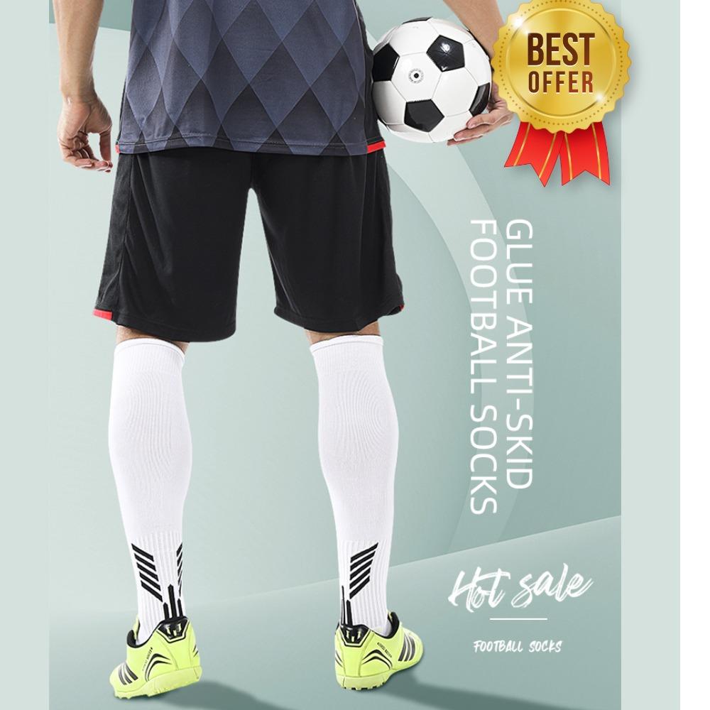 Anti-Rutsch-Fußballsocken Lange Länge Klebend Verdickt Handtuchsohle Hoher Schaft Sport für Männer und Kinder Strümpfe