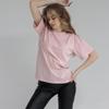 Damen Einfarbig Kurzarm Frühling und Sommer Modelle von Einfarbig T-Shirt Baumwolle Kurzarm Lose Hundert Tops