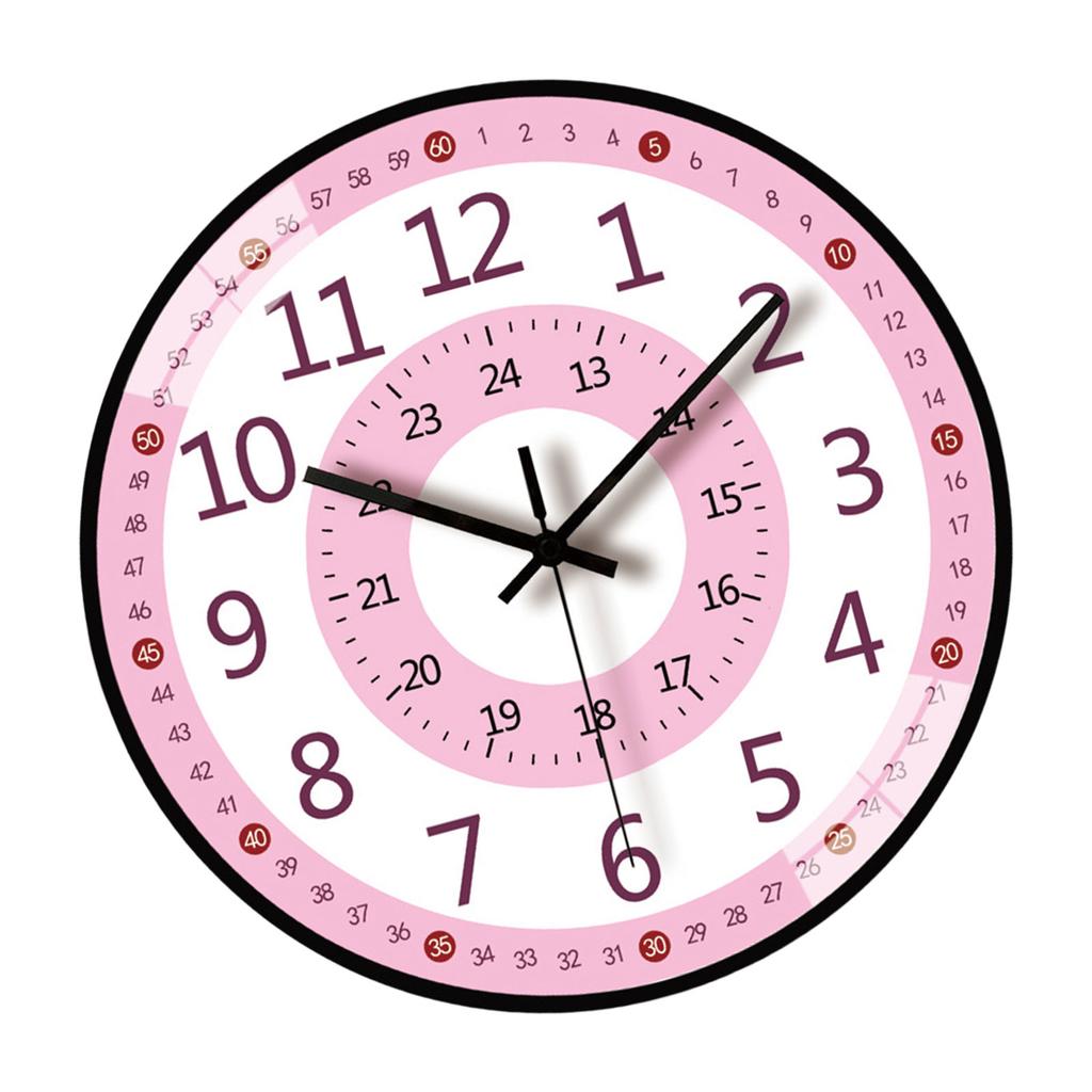 Moderne 8-Zoll-Kinderwanduhr Zeitmanagement Zeitanzeige Lehr-Uhr Leises Quarzwerk Für Heimdekorationen