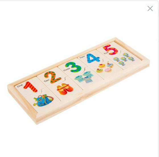 

Деревянная развивающая игрушка для сопоставления чисел для обучения в раннем детстве