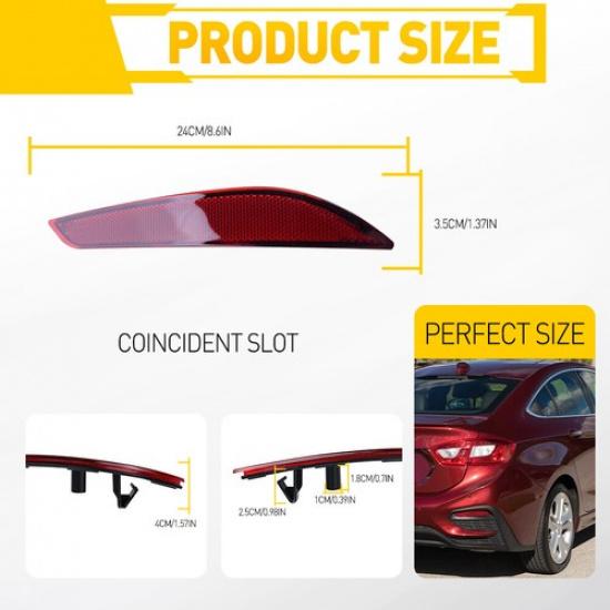 Passenger Side Rear Bumper Light Reflector For 2016- Chevrolet Lamps Cruze