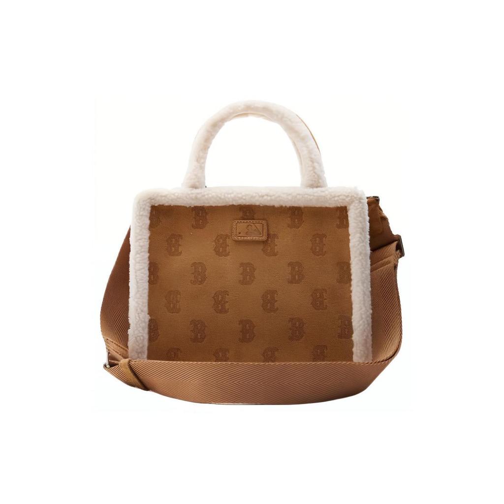 MLB Faux Sherpa Tote Bag, Shopping Bag, Handbag Regular Unisex Camel 3AORS1036-43CAS