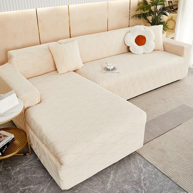 Žakárový potah na pohovku do obývacího pokoje, potah na sedák pohovky, nastavitelný potah na pohovku, rohový potah na pohovku ve tvaru L, domácí dekorace, pratelný
