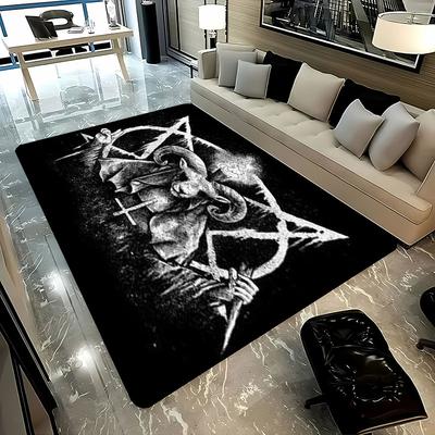 3D HD Druck Hexe Sonne Mond Pentagramm Altar für Zuhause Wohnzimmer Kinder Schlafzimmer Sofa Fußmatte Küche Boden Teppiche Anti-Rutsch Dekor