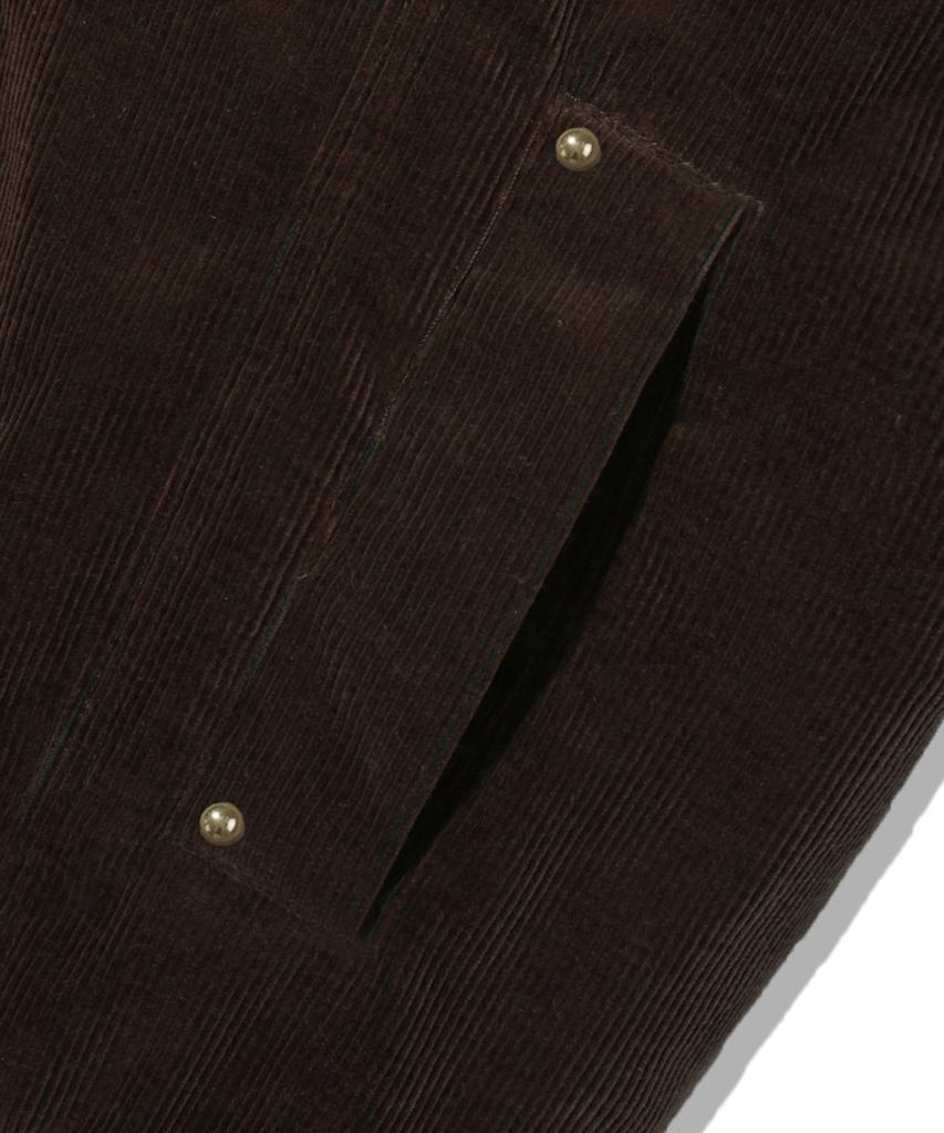 Trillion Sherpa Corduroy Studded Western Jacket_Brown