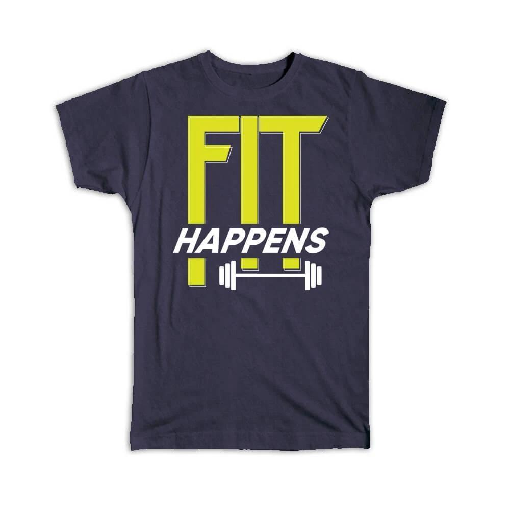 

Gift T-Shirt : Fit Happens Fitness Gym Lover Sport Sportive Active Life Personal S