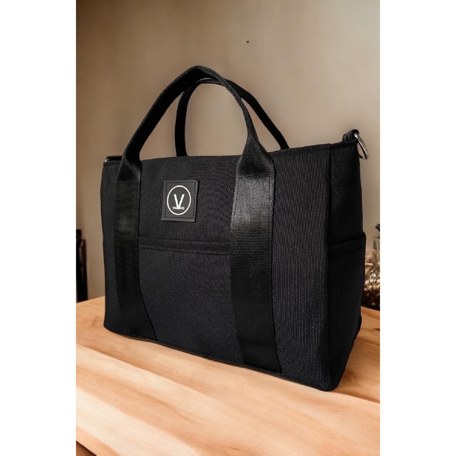 

Женская сумка через плечо Canvas Tote Bag Zipper Daily Black