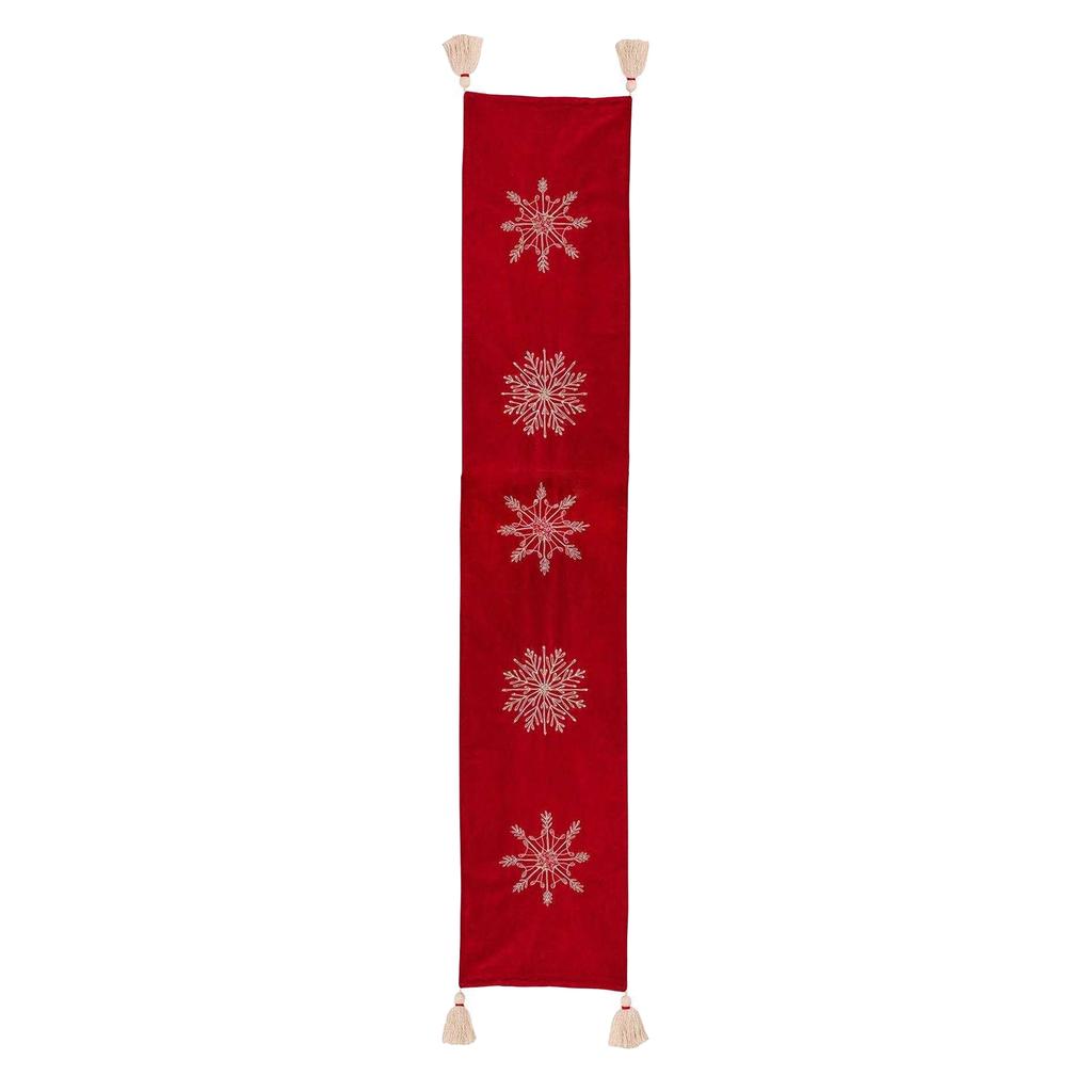 The Seasonal Gift Co. Snowflake Embroidered Table Runner