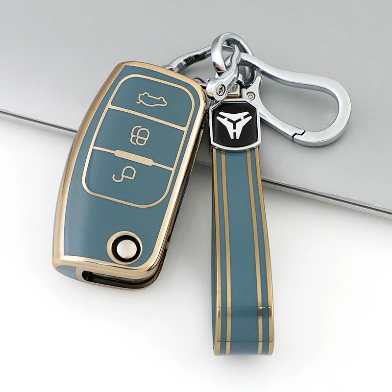 Fashion Tpu Keyless Car Flip Key Case Cover Shell Fob For Ford Escape Falcon C-Max Fiesta Focus 2 Ecosport Kugua Accessories
