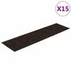 VidaXL Self-adhesive Stair Treads 15 Pieces 76 X 20 Cm Dark Brown Rectangular 326931