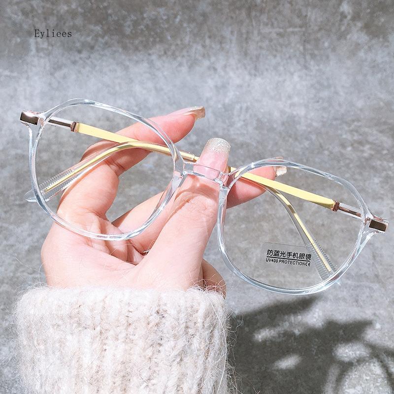 

Transparent Computer Glasses Frame Women Men Anti Blue Light Round Eyewear Blocking Glasses Optical Spectacle Eyeglass round