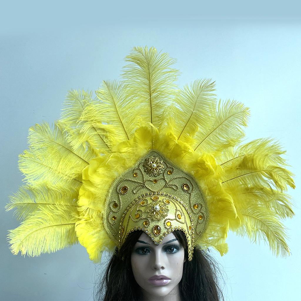 Popular Feathered Hairband Festival Costume Props Headband Samba Headdress Carnivals Party Celebration Props Headpiece