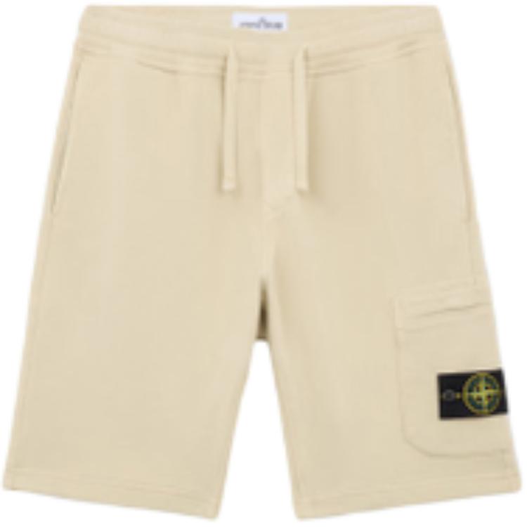 

Stone Island FW24 Logo Elastic High-Waisted Casual Shorts Men shorts Beige 811564651-V0097 XXL