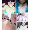 Punk Gothic Collar Necklace Heart Padlock Collar with Keys Punk Collar Necklace for Women Girl Cosplay Party