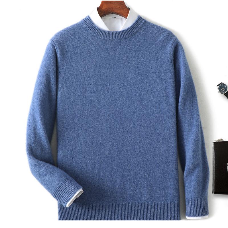 New cashmere sweater thickened semi-turtleneck pullover sweater with cashmere sweater men's inside