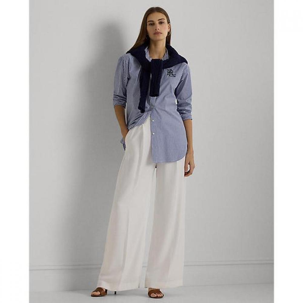 Lauren Ralph Lauren Relaxed Fit Striped Stretch Cotton Shirt  Wmlrshts6820376400 